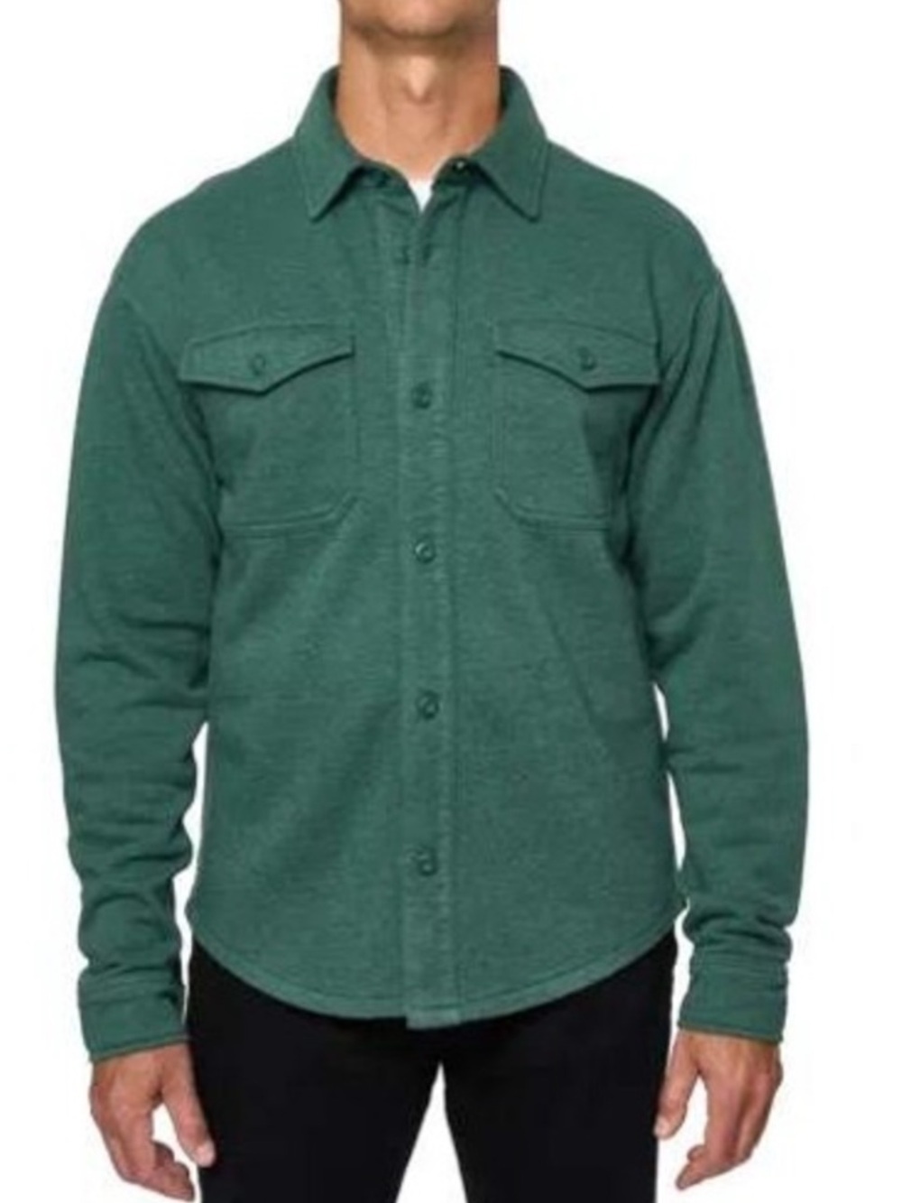 New Lazer Men's Green Button-Up Shirt Jacket size Large